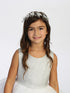 Tip Top Kids Girls White Organza Flower Hair Tie - SophiasStyle.com